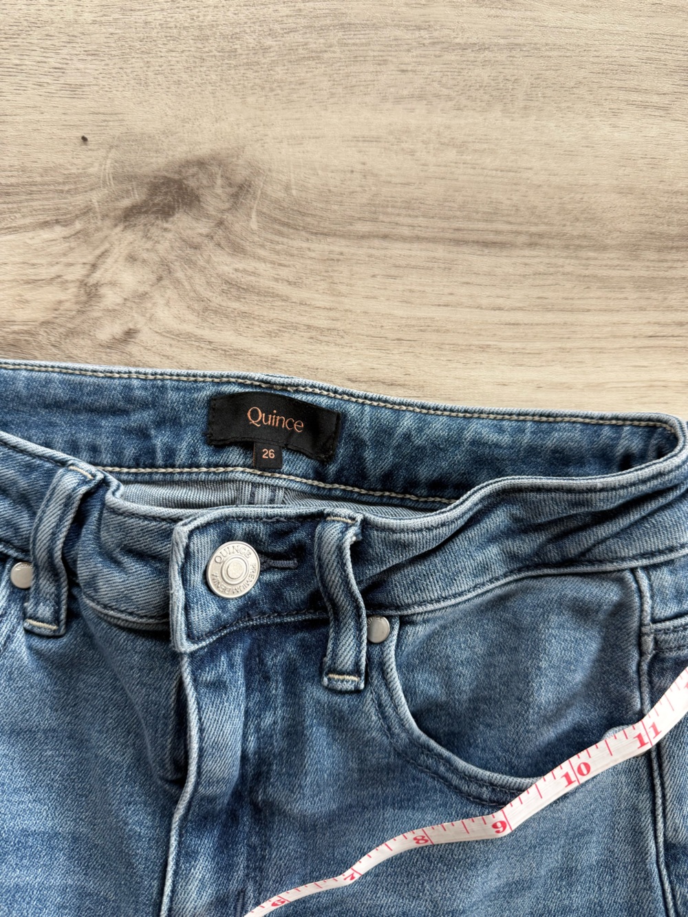 Quince Light Blue High-Rise Women's Jeans